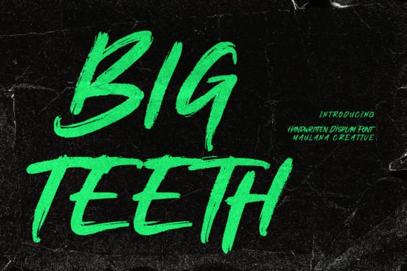 Bigteeth: A Modern Handwritten Display Font for Web Design