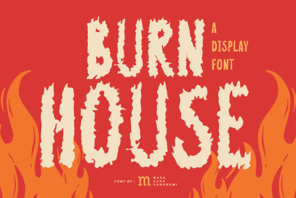 Burn House Display Font for Spooky Campaigns