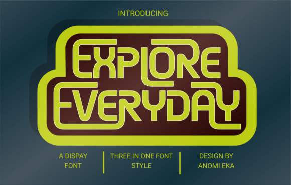 Explore Everyday: The Bold Display Font for Speed and Power