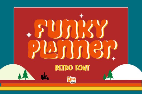 Funky Planner: A Quirky Display Font for Editorial Design