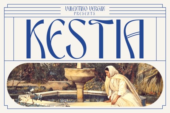 Kestia: A Modern Art Nouveau Display Typeface for Branding