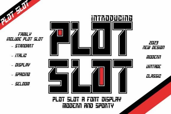 Plot Slot: A Modern Display Font for Bold Branding