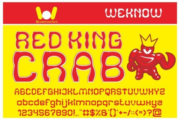 Red King Crab: A Fancy Display Font for Makers