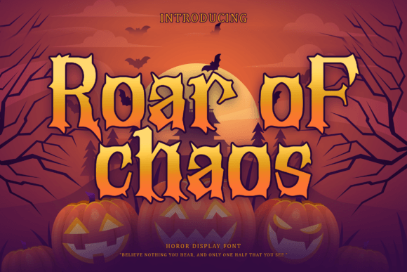 Roar of Chaos Font for Spooky Branding Projects