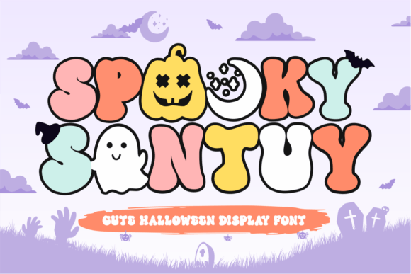 Spooky Santuy: A Whimsical Display Font for Digital Horror