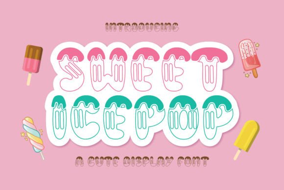 Sweet Ice Pop: A Cute Display Font for Editorial Design